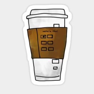 Masala Chai Coffee Cup Sticker